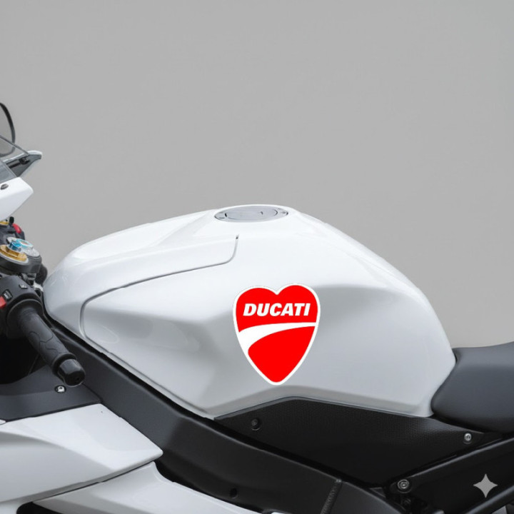 Ducati Heart Shape Stickers Decals - DecalsHouse