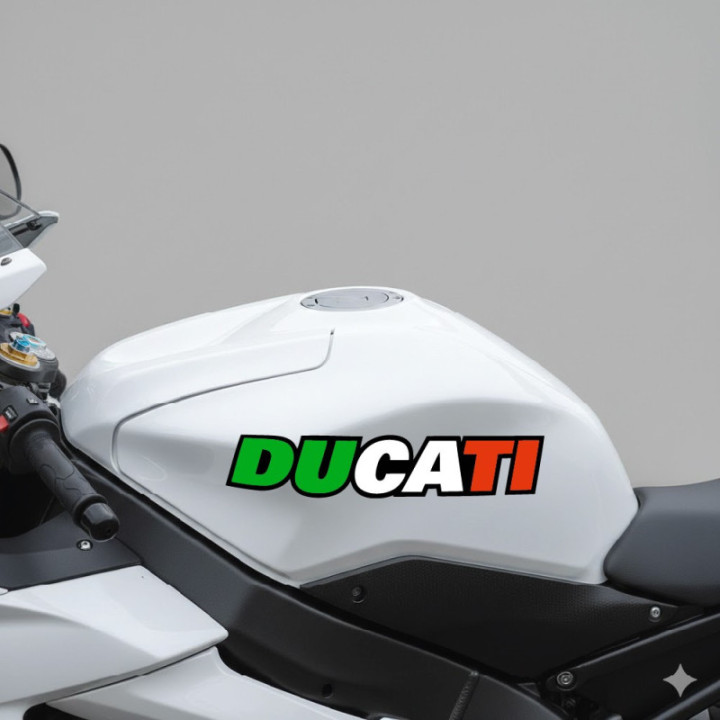 Ducati Italy Colours Stickers – Panigale Monster Scrambler Decals (2-Pack)