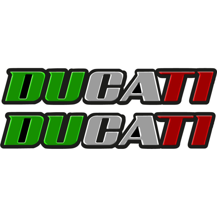 Ducati Lettering Stickers Decals - DecalsHouse