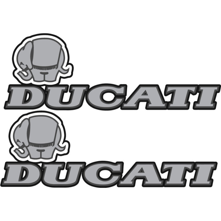 Ducati Logo Grey Stickers Decals - DecalsHouse
