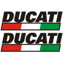 Ducati Stickers with Italian Flag – Panigale Monster Decals (2-Pack)