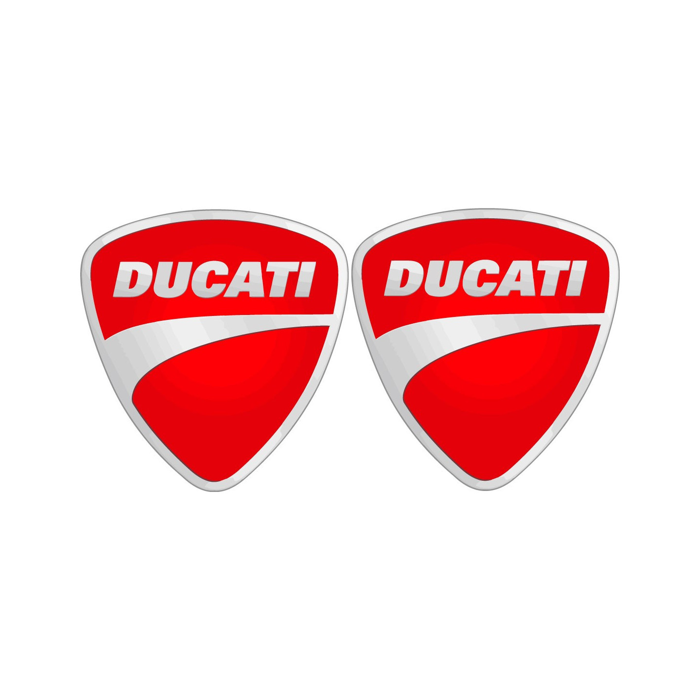 Ducati Classic Logo Stickers – Motorcycle Tank Restoration Decals (2-Pack)