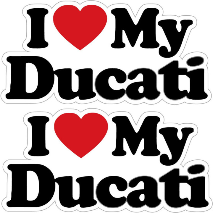 Ducati Love Stickers Decals - DecalsHouse
