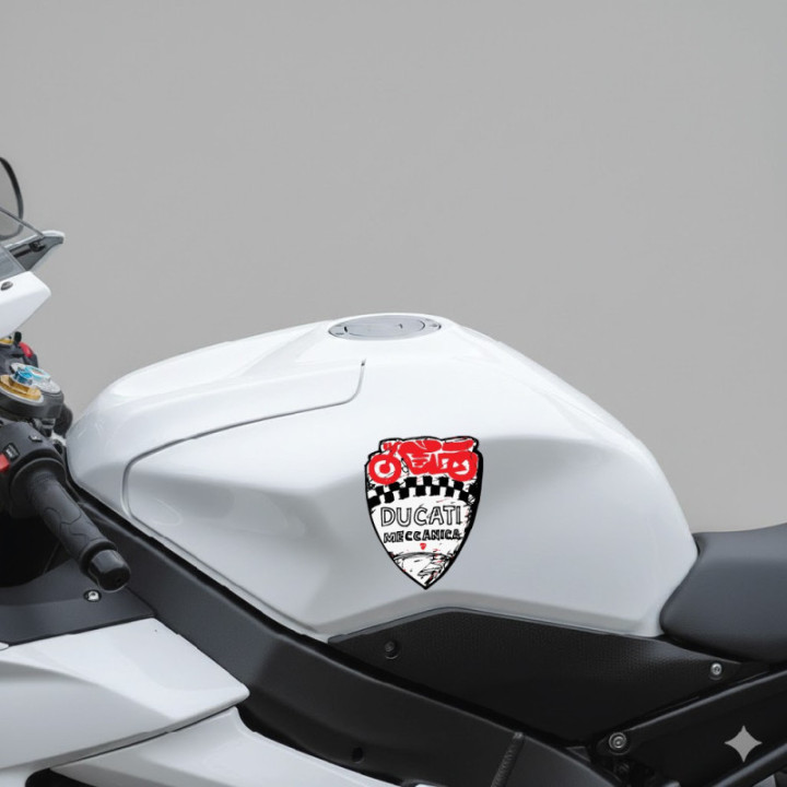 Ducati Meccanica Logo Scribble Stickers Decals - DecalsHouse