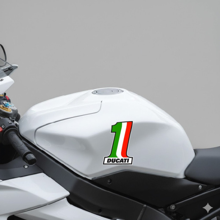 Ducati Number 1 Stickers Decals - DecalsHouse