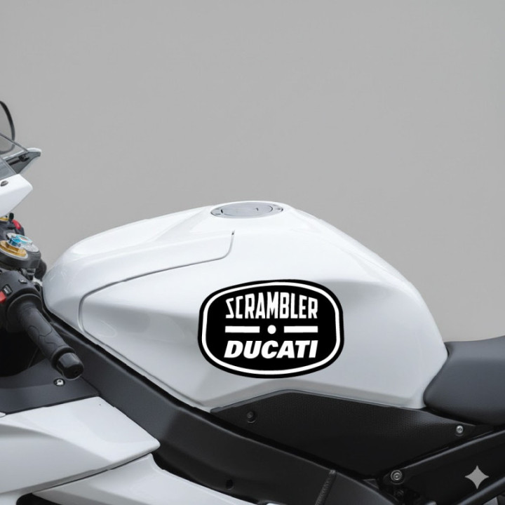 Ducati Scrambler Badge Stickers Decals - DecalsHouse