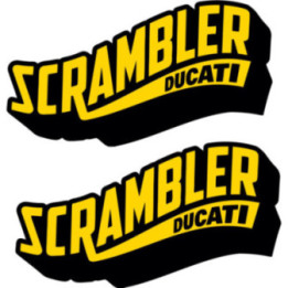 Ducati Scrambler Black And Yellow Style 2 Stickers Decals - DecalsHouse