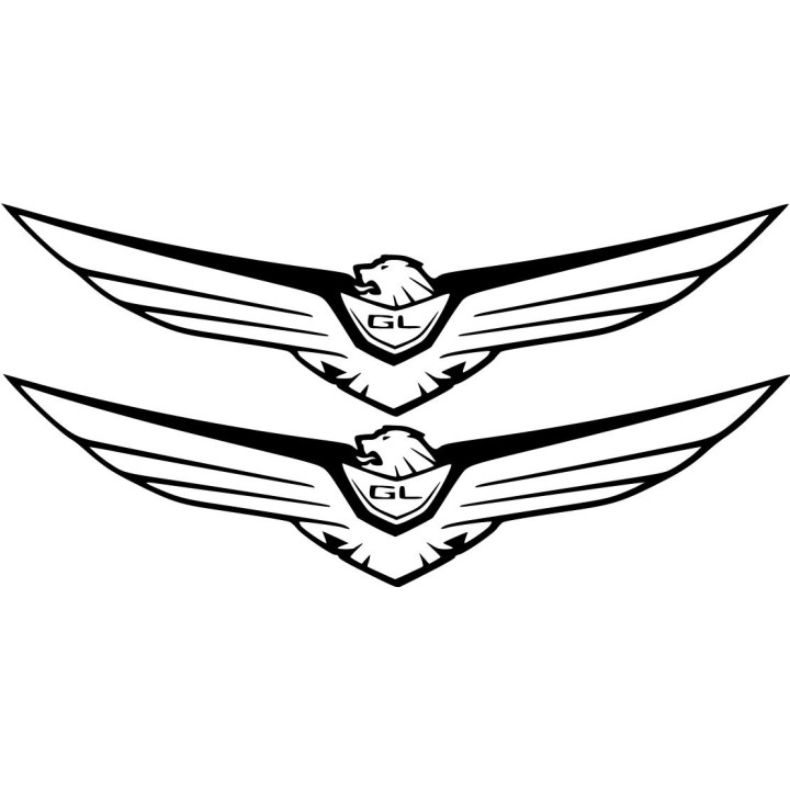 Honda Gl Gold Wing Die Cut Style 5 Stickers Decals - DecalsHouse