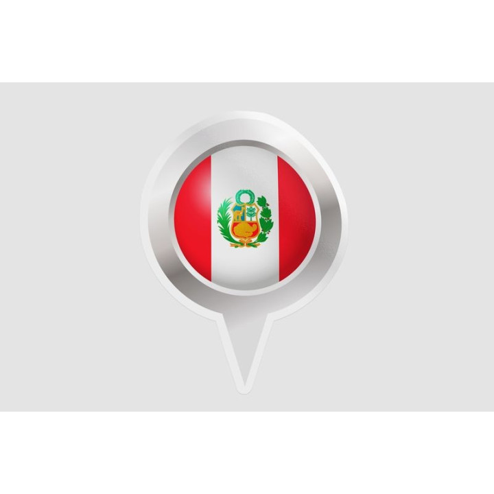 Peru Flag Style 75 Sticker - DecalsHouse