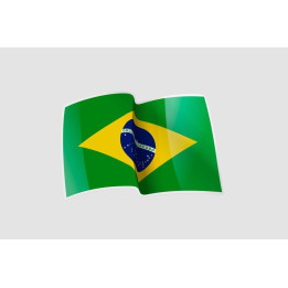 Flag Of Brazil Style 9 Sticker - DecalsHouse