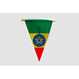 Ethiopia Flag Pennant Style 5 - DecalsHouse