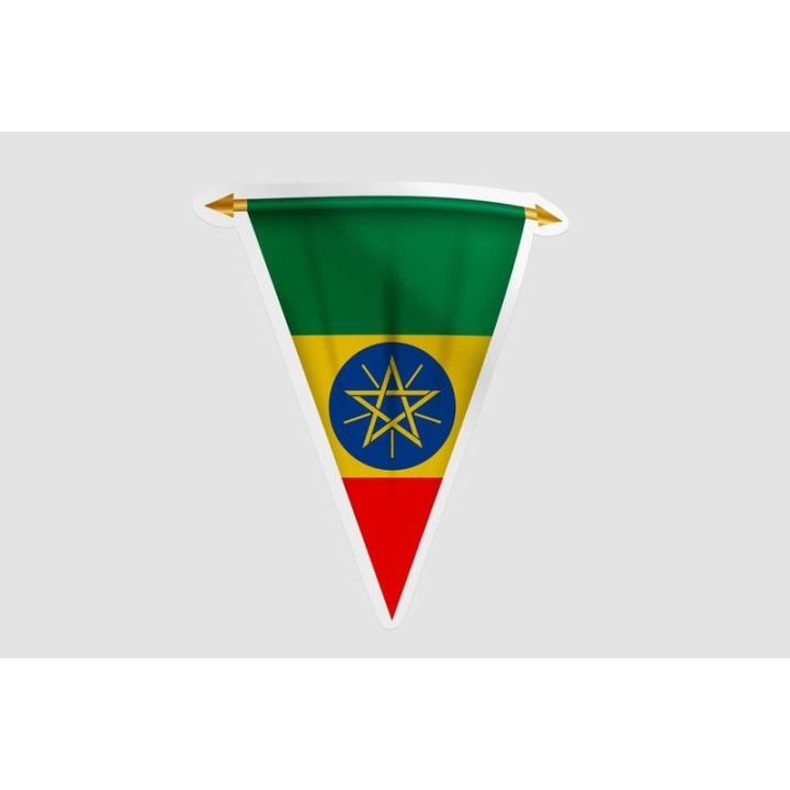 Ethiopia Flag Pennant Style 5 - DecalsHouse