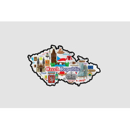 Czech Republic Map Style 3 Sticker - DecalsHouse