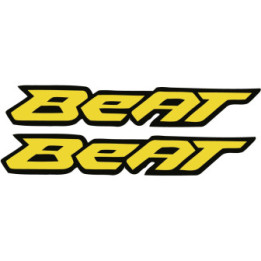 Honda Beat Stickers – Yellow Edition Scooter Decals (2-Pack)
