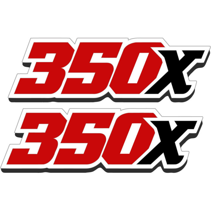 Honda Big Red 350x 3 Stickers Decals - DecalsHouse