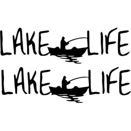 Buy Lake Life With Boat Fishing Fish Vinyl Decal Online