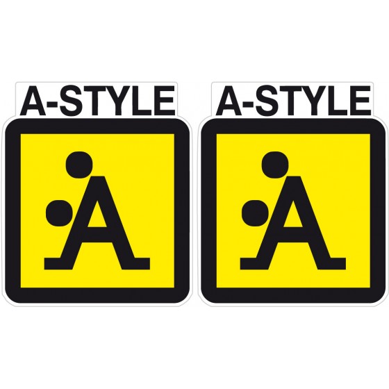 2x A Style Stickers Decals