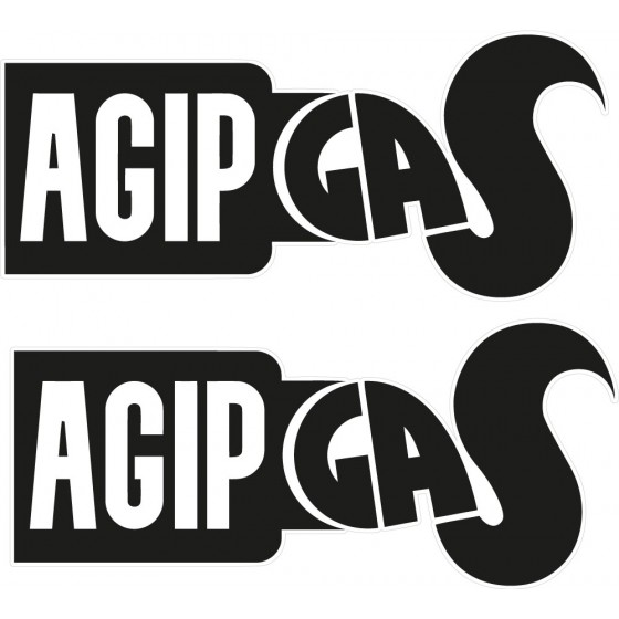 2x Agip Gas Logo Stickers...