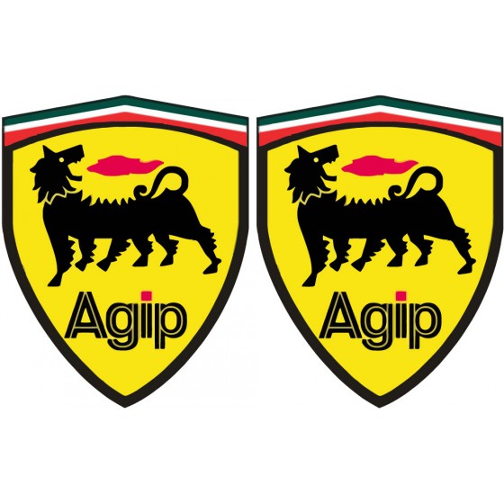 2x Agip Logo Badge Stickers...