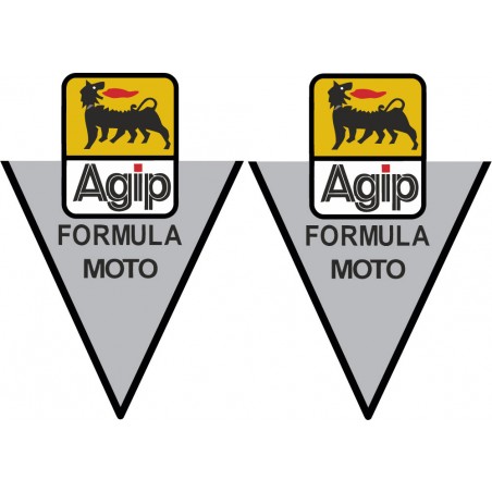 2x Agip Logo Formula Moto Stickers Decals - DecalsHouse