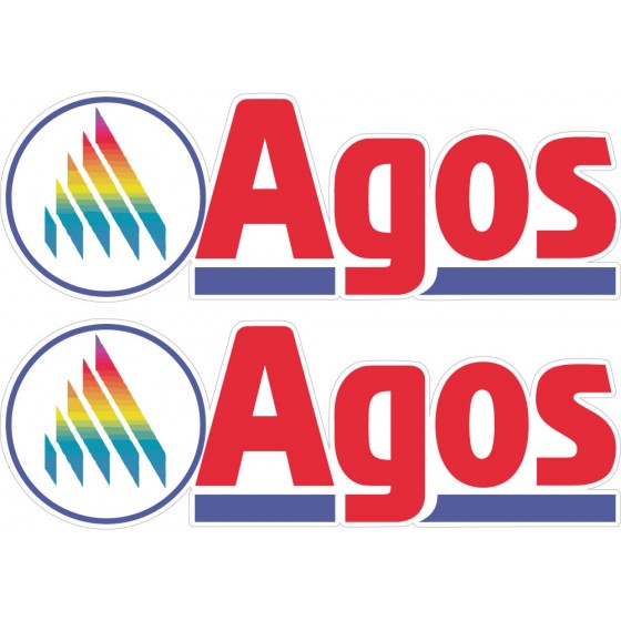 2x Agos Logo Stickers Decals