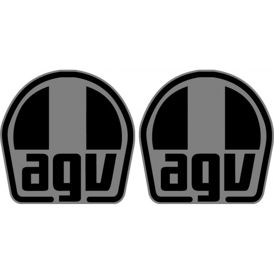 2x Agv Logo Dark Stickers...