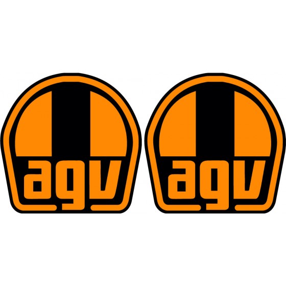 2x Agv Logo Orange Stickers...