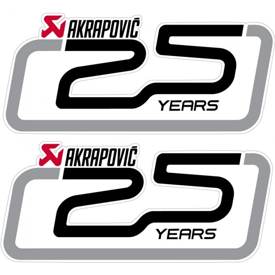 2x Akrapovic Logo 25 Years...