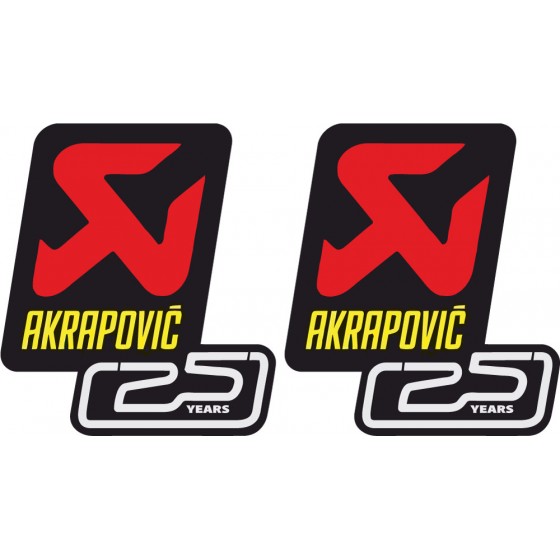 2x Akrapovic Logo 25 Years...