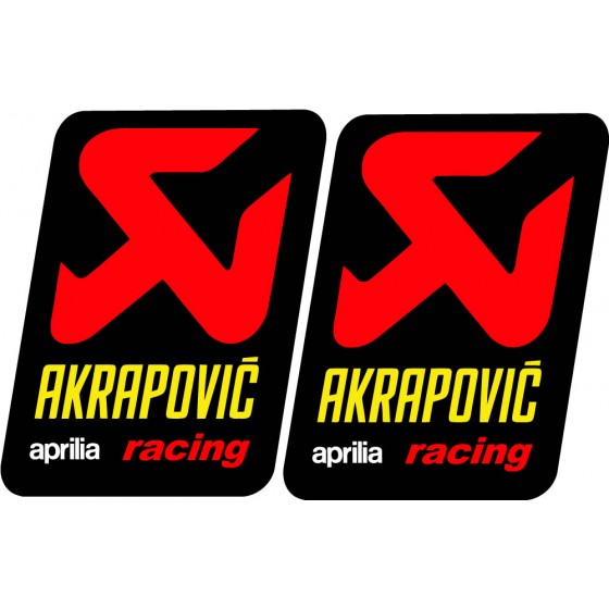 2x Akrapovic Logo Aprilia...
