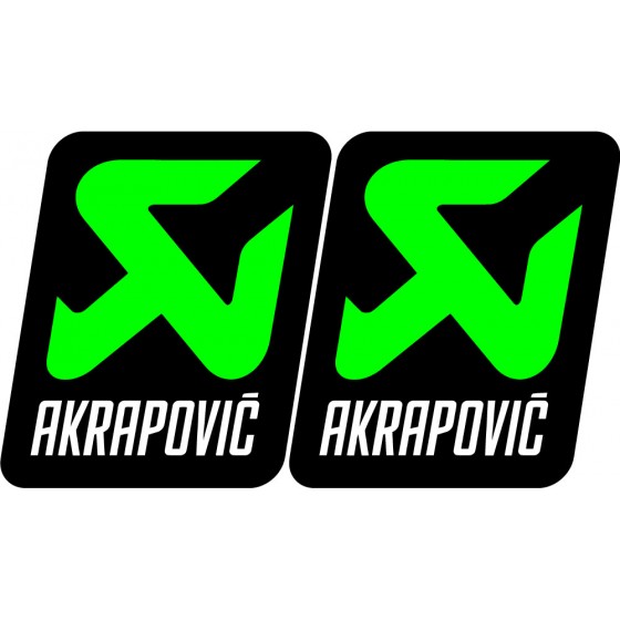 2x Akrapovic Logo Green...