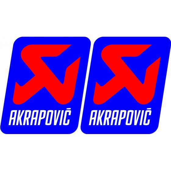 2x Akrapovic Logo Style 8...