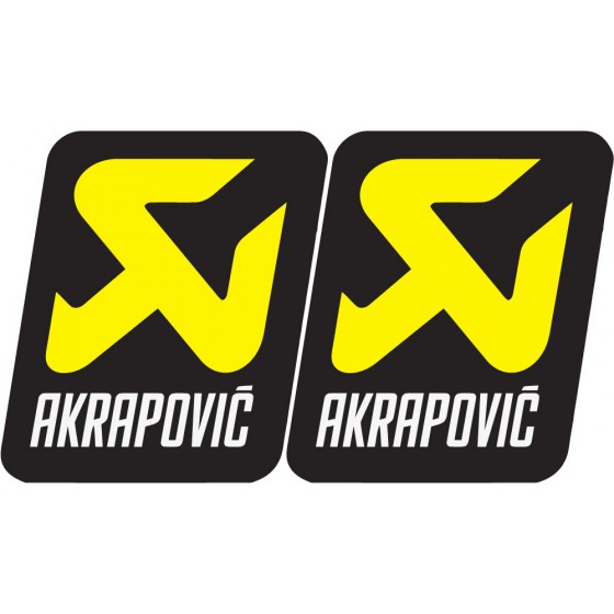 2x Akrapovic Logo Style 9...