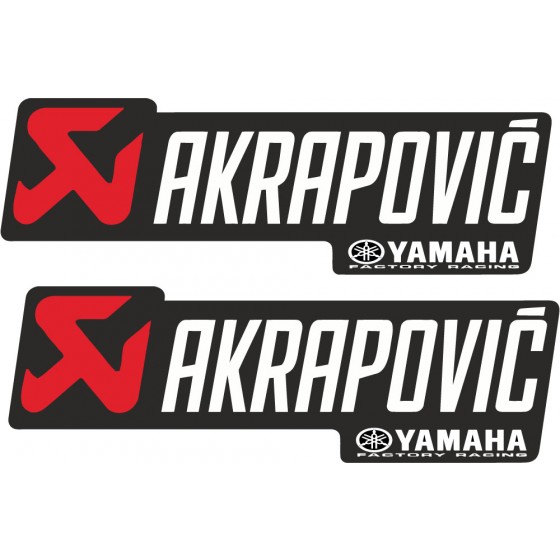 2x Akrapovic Logo Yamaha...