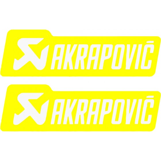 2x Akrapovic Logo Yellow...