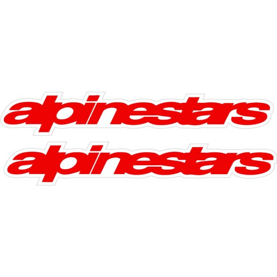 2x Alpinestars Logo Red...