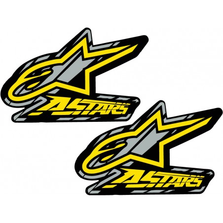 2x Alpinestars Logo Style 6 Stickers Decals - DecalsHouse