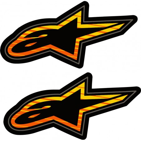 2x Alpinestars Logo Style 7 Stickers Decals - DecalsHouse