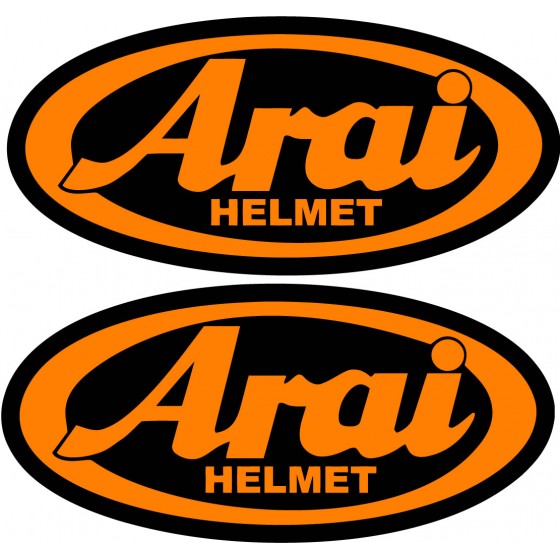 2x Arai Logo Orange...