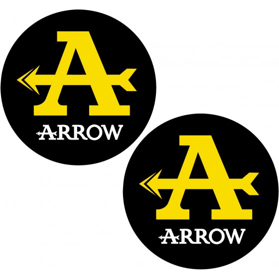 2x Arrow Exhaust Logo Round...