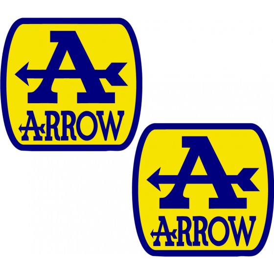 2x Arrow Exhaust Logo Style...