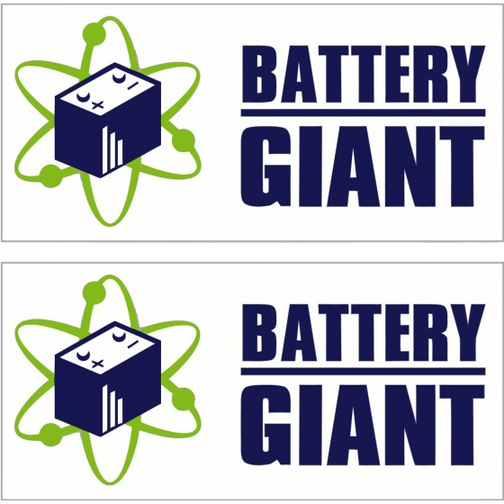 2x Battery Giant Stickers...