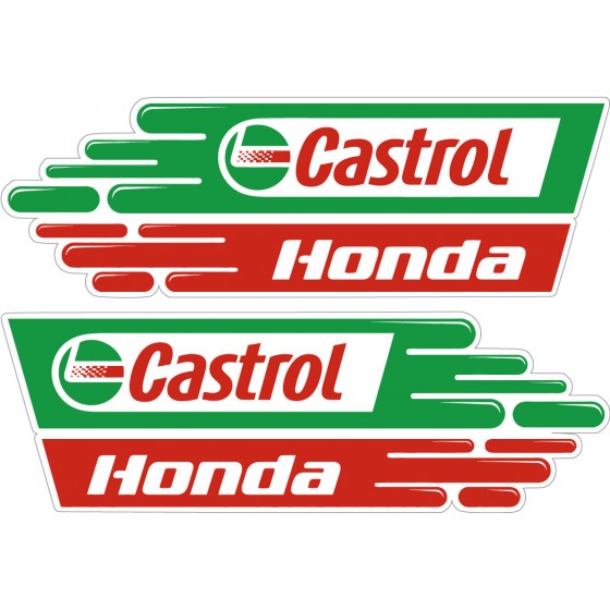 2x Castrol Honda Stickers...
