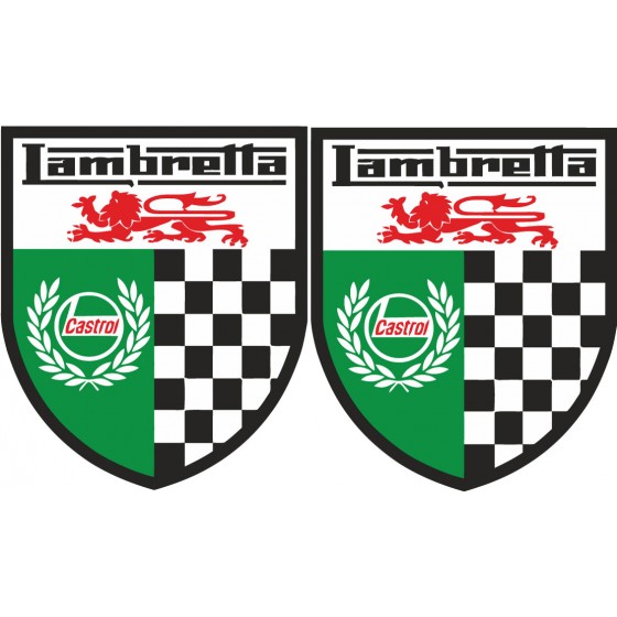 2x Castrol Lambretta Style...