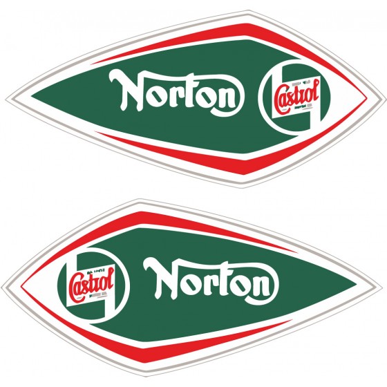 2x Castrol Norton Stickers...