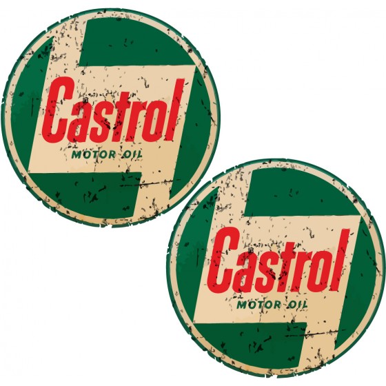 2x Castrol Style 2 Stickers...