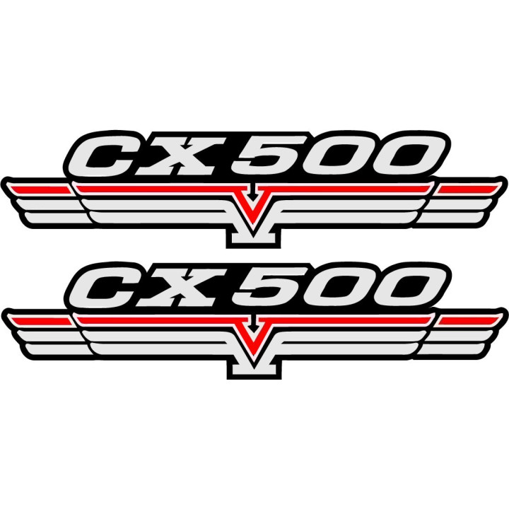 Honda CX500 Vintage Stickers – Classic Motorcycle Panel Decals (2-Pack)