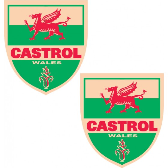 2x Castrol Wales Stickers...