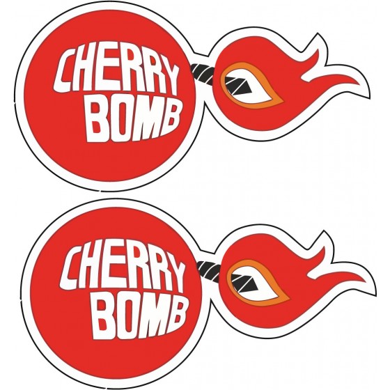 2x Cherry Bomb Stickers Decals