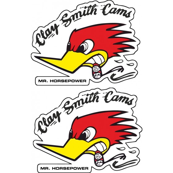 2x Clay Smith Cams Stickers...
